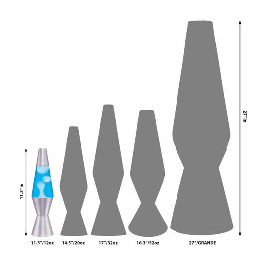 11.5″ LAVA Lamp – White/Blue/Silver - US 2453