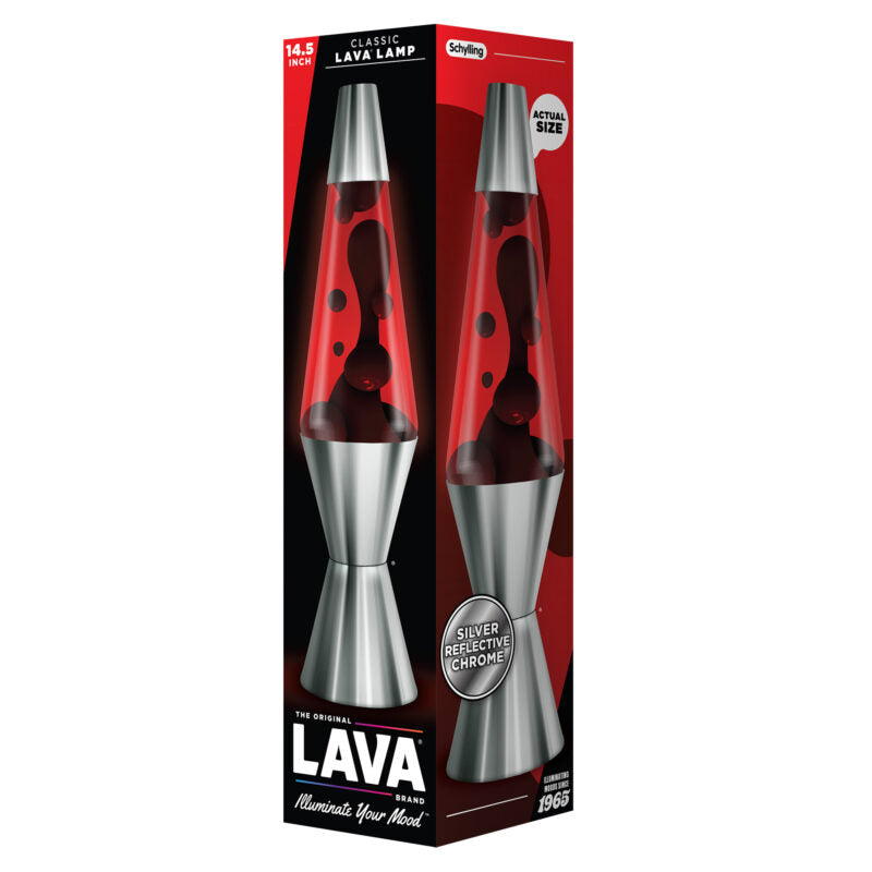 14.5″ Lava Lamp Chrome Plated Crimson - US 8732