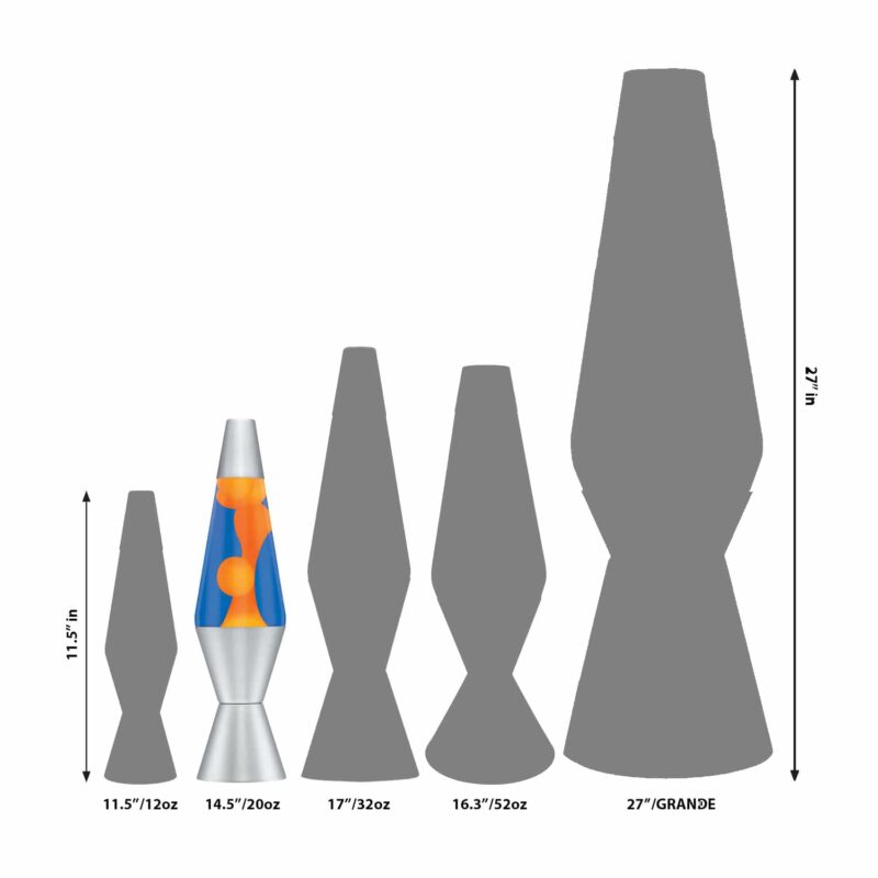 14.5” LAVA Lamp – Orange/Blue/Silver - US 1537
