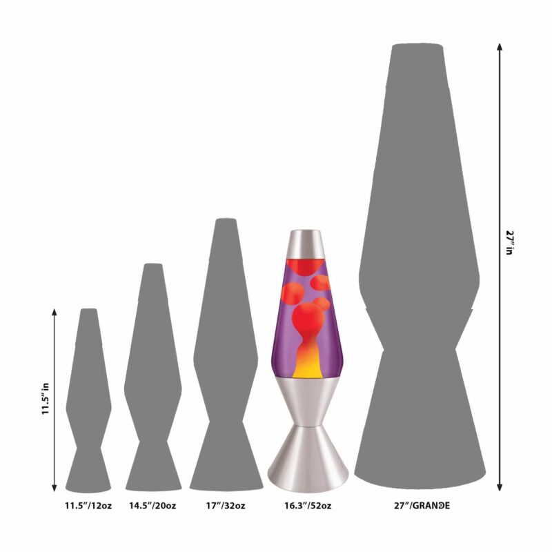 16.3″ LAVA Lamp – Yellow/Purple/Silver - US 1804