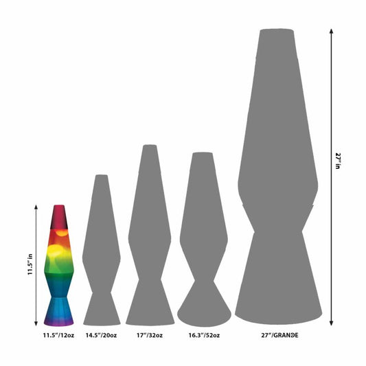 11.5″ LAVA Lamp Rainbow – White/Tricolor - US 3614