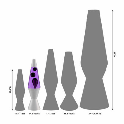 14.5’’ LAVA Lamp – Black &amp; Purple - US 7065
