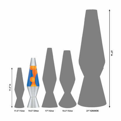 14.5” LAVA Lamp – Orange/Blue/Silver - US 1537