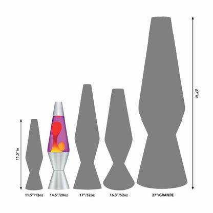 14.5” LAVA Lamp – Yellow/Purple/Silver - US 5400