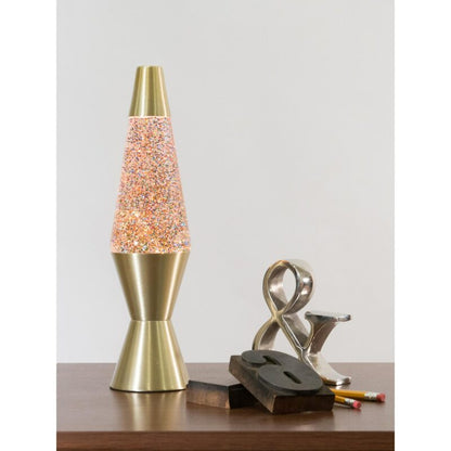14.5″ LAVA Lamp Rainbow Glitter – Clear/Gold - US 4783