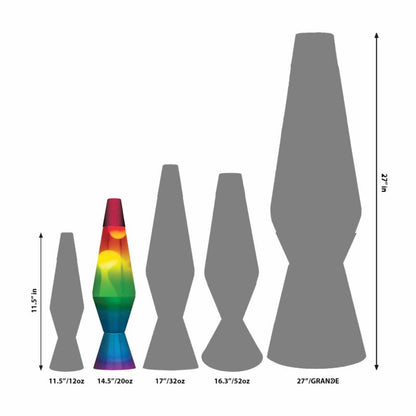 14.5” LAVA Lamp Rainbow – White/Clear/Tricolor - US 7145