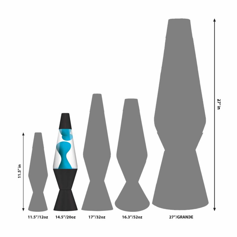 14.5″ LAVA Lamp Neon – Blue/Clear/Black - US 9769
