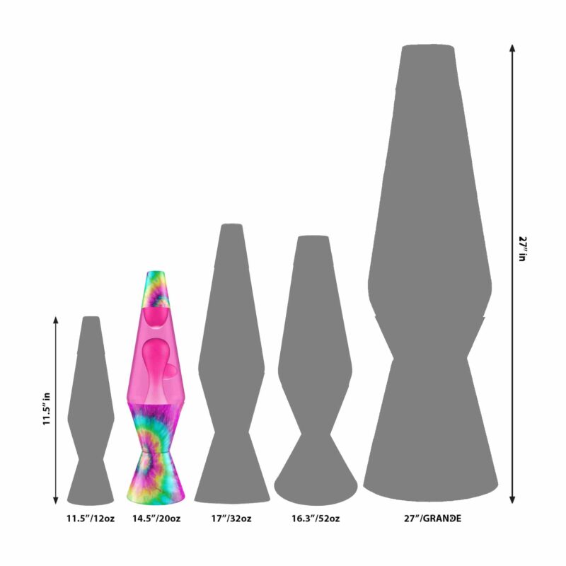 14.5″ LAVA Lamp – Tie Dye Pink Spiral - US 2224