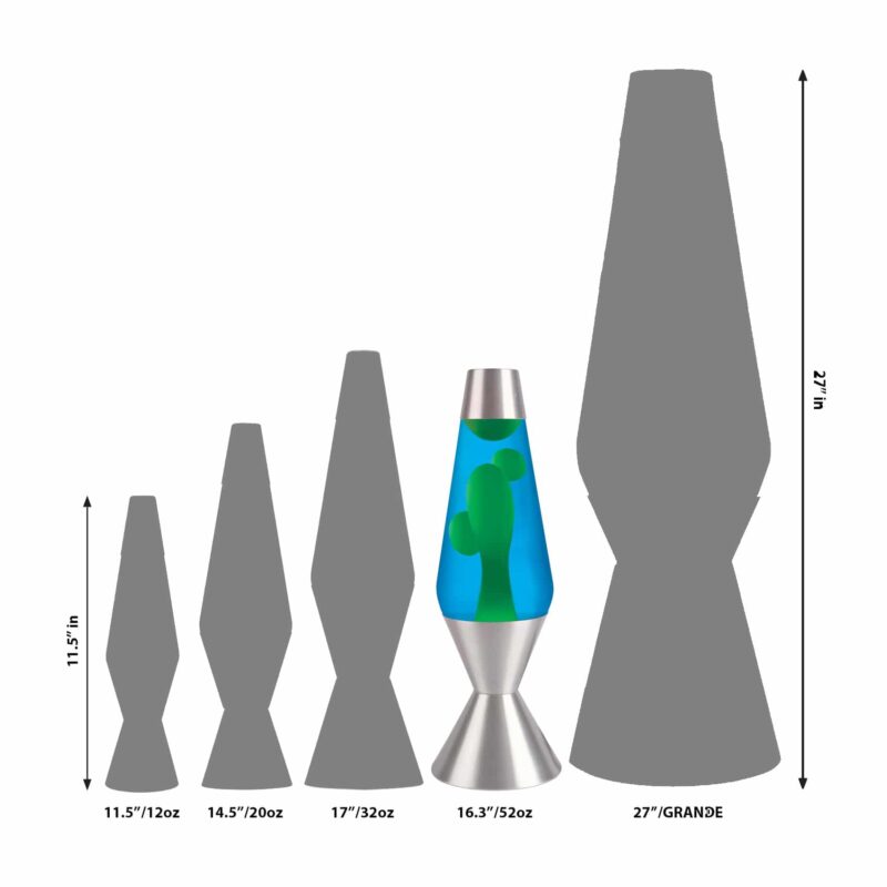 16.3″ LAVA Lamp – Yellow/Blue/Silver - US 7865